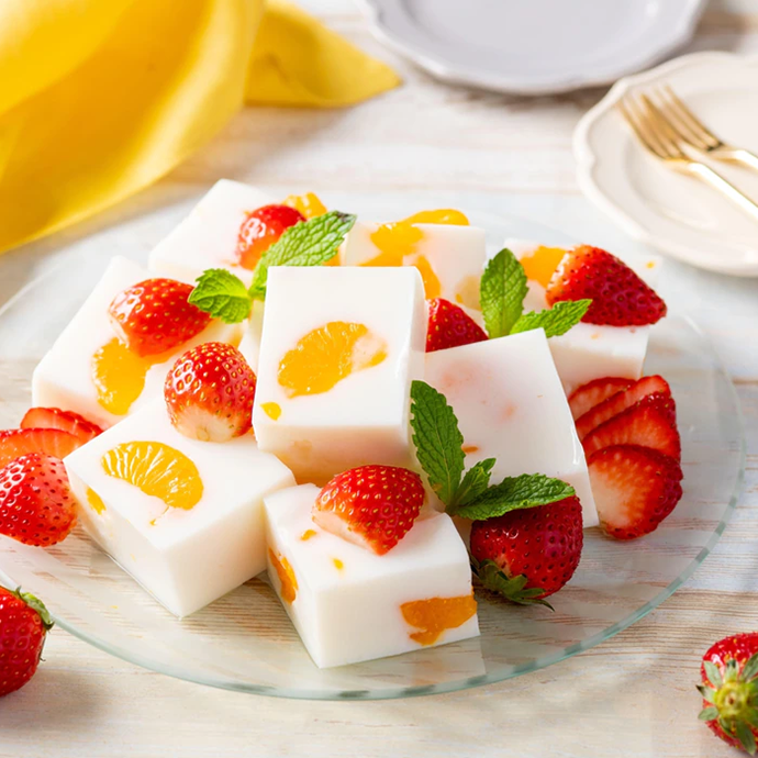 霧島山麓牛乳のみかん寒天