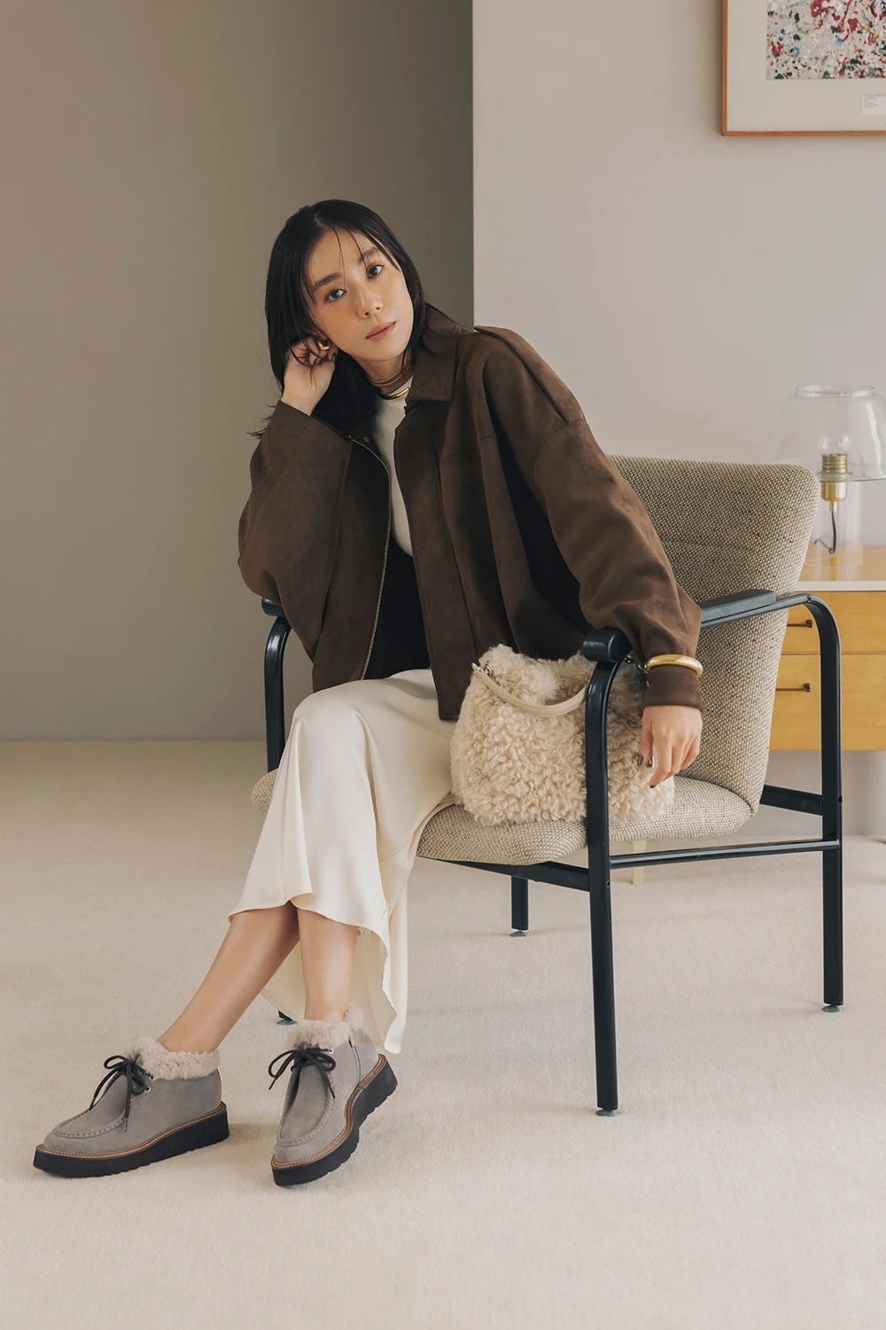 Ginza Kanematsu 25cm ベージュ メッシュ 85425-25-