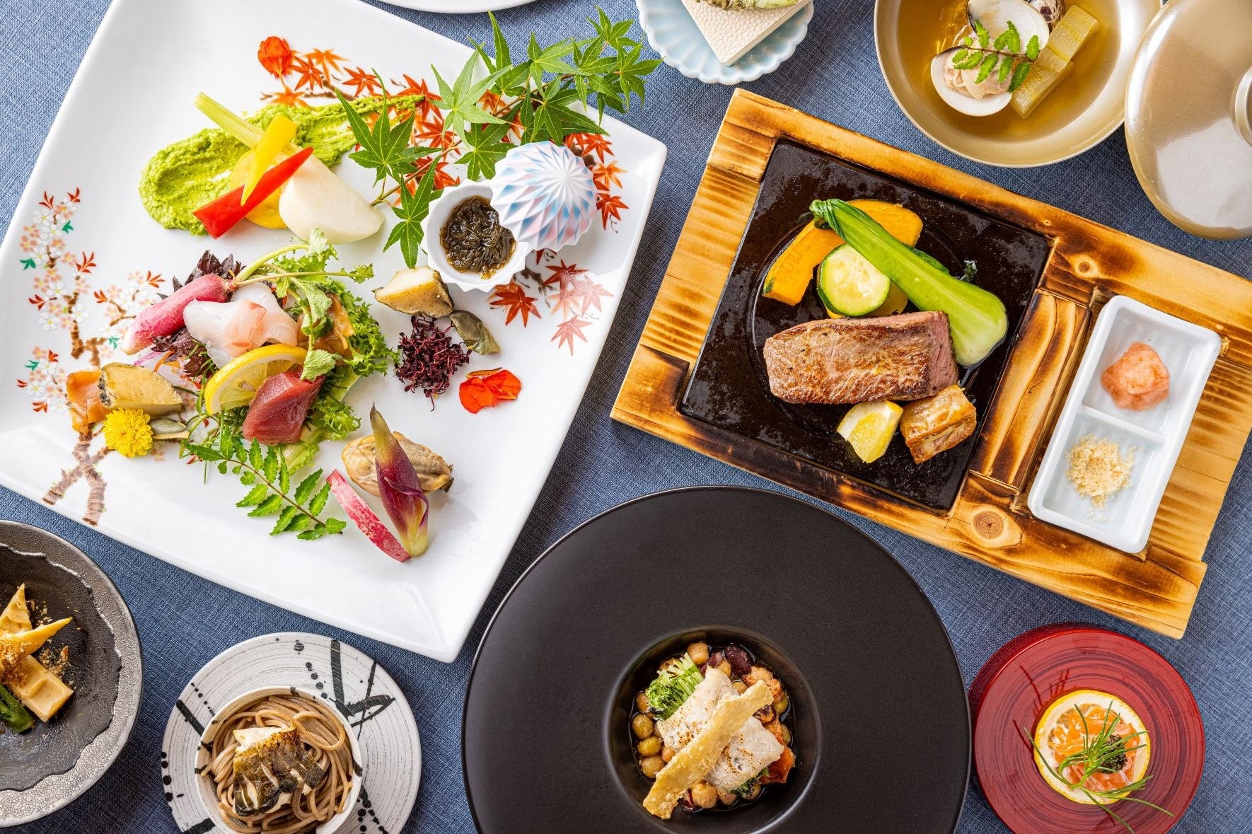 食材の宝庫安曇野の里山会席をご賞味ください