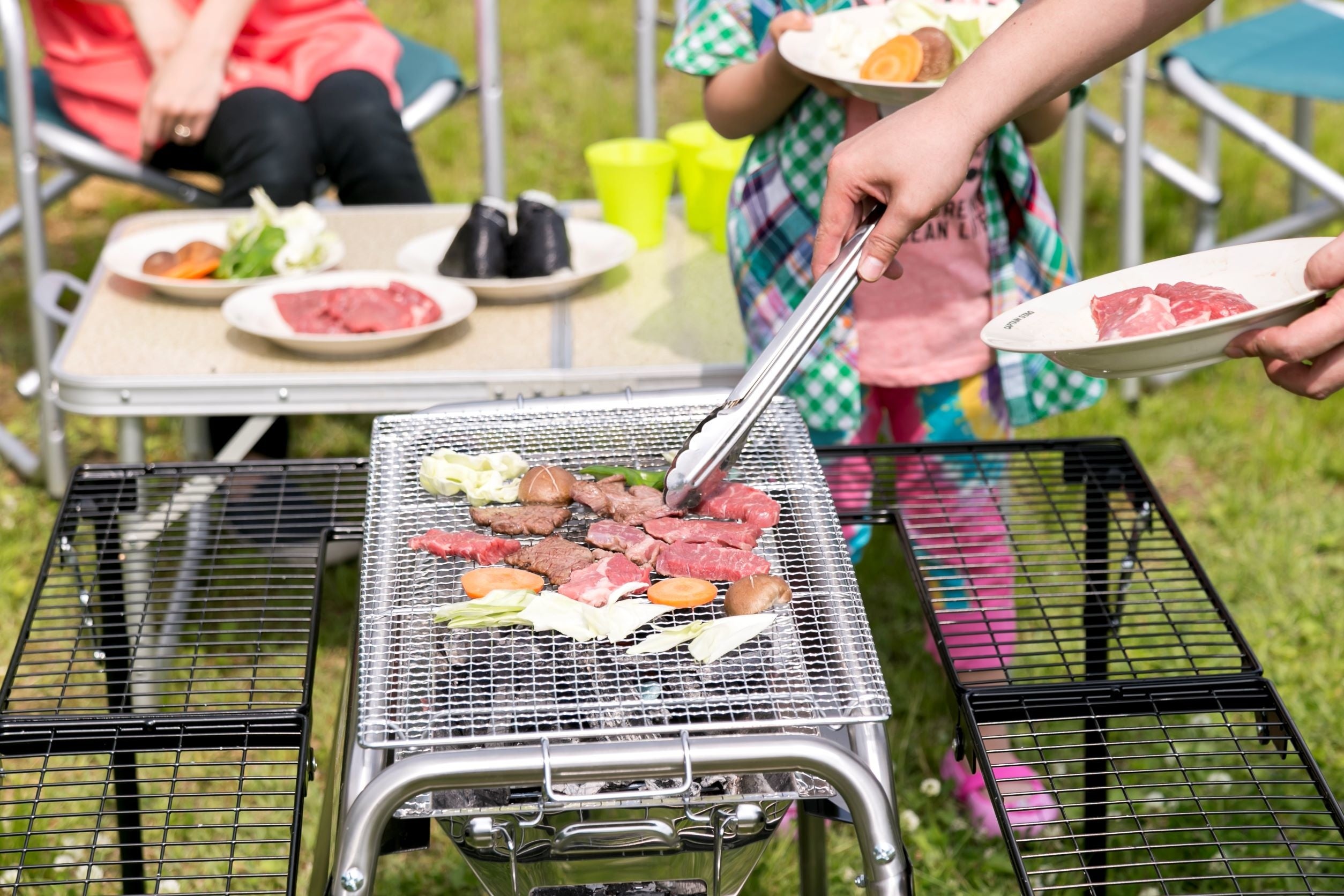 ビーフと野菜のバーベキューはキャンプの人気のメニュー