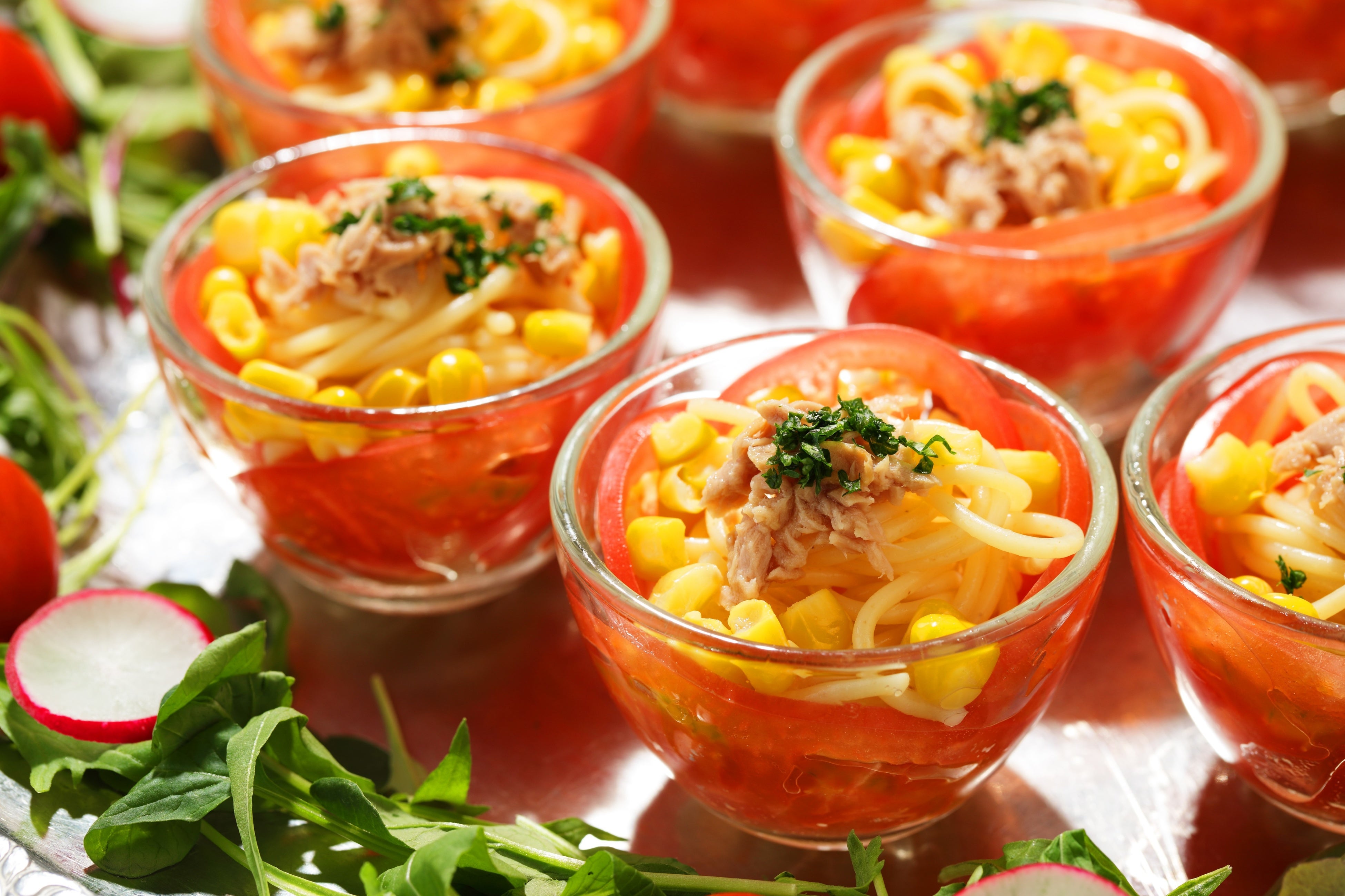 熊本県産トマトの冷製パスタ