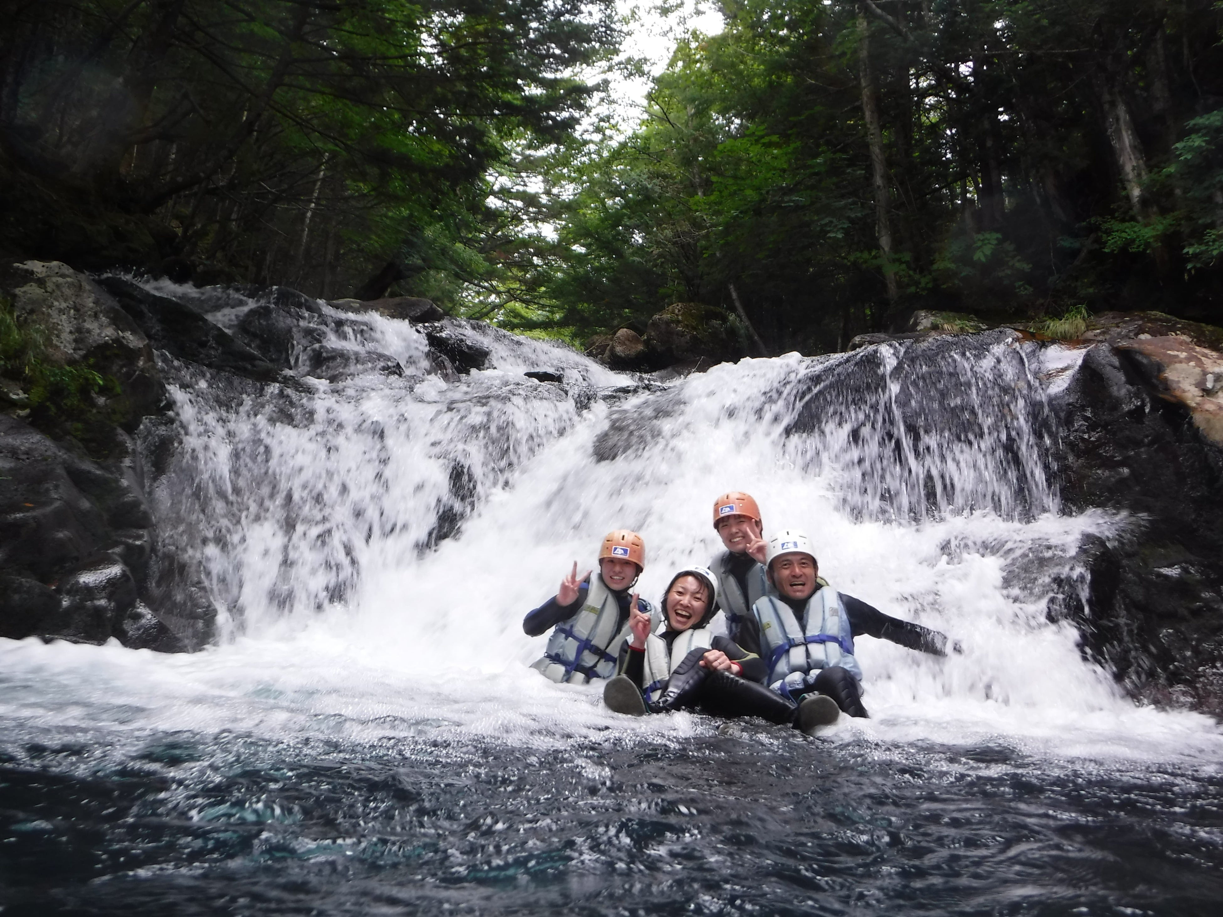 シャワークライミング　沢登コース