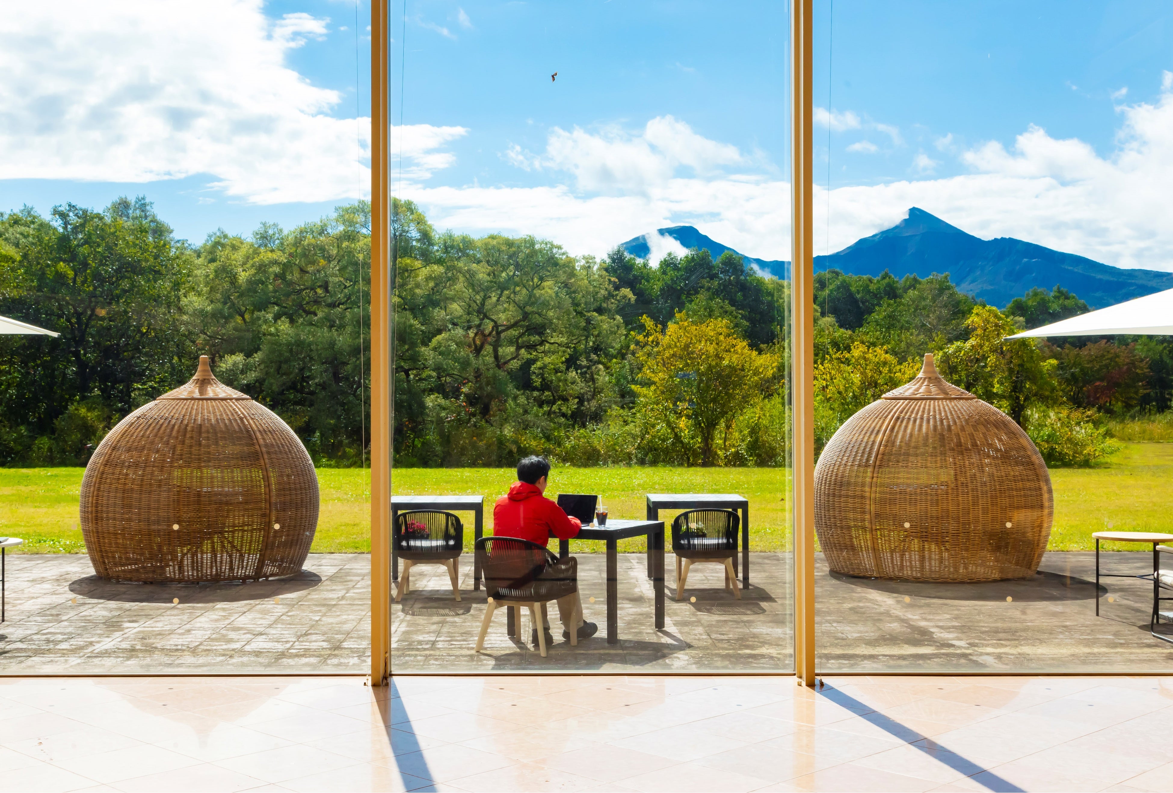 目の前には磐梯山