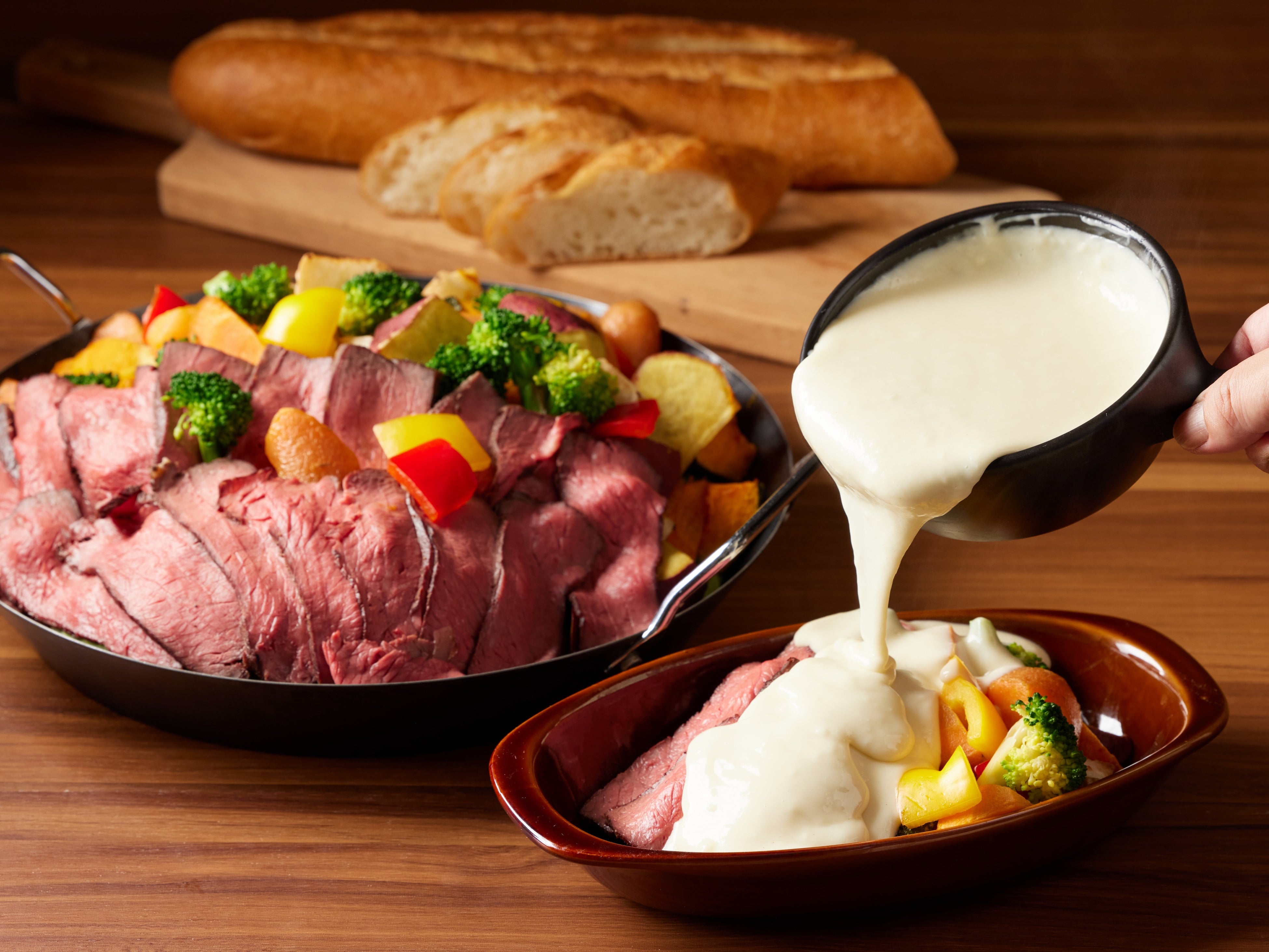 ジャージー牛ローストビーフのラクレット