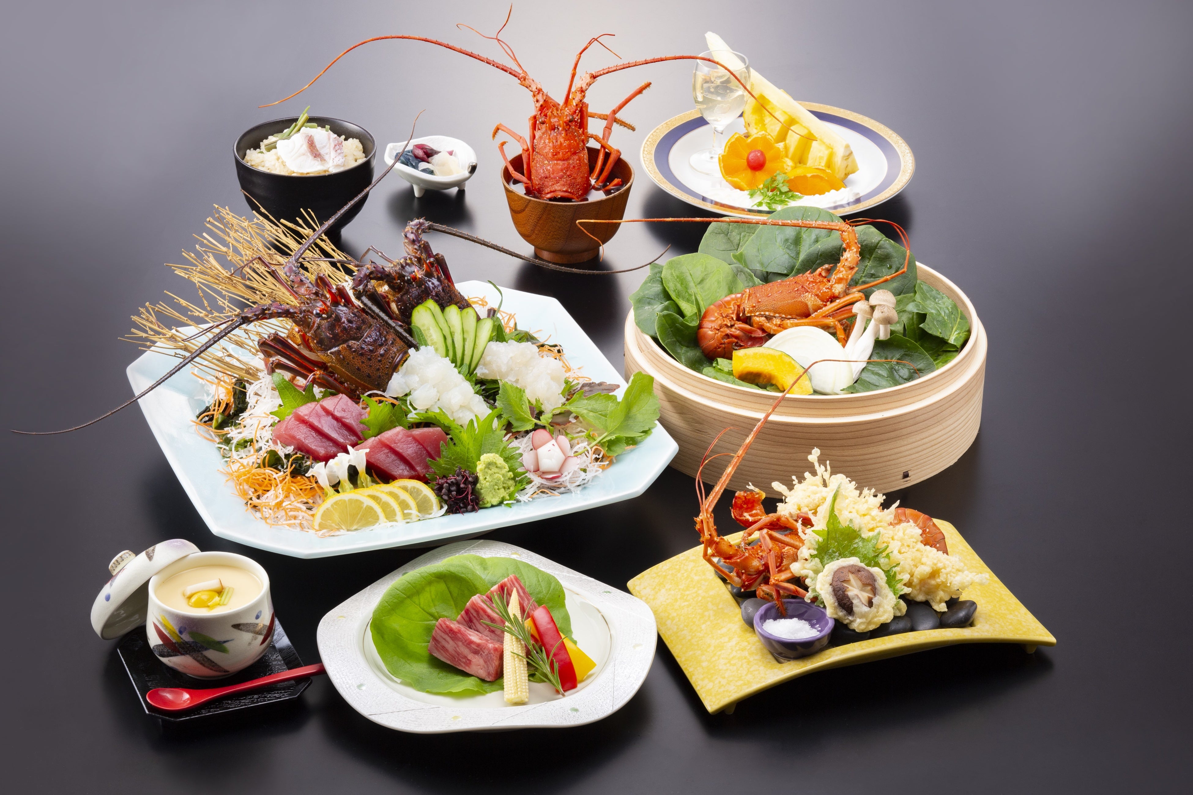 活き伊勢海老料理