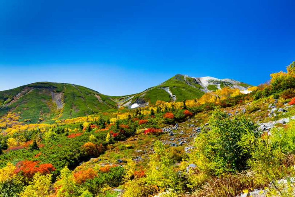 紅葉の見ごろを迎えた乗鞍岳
