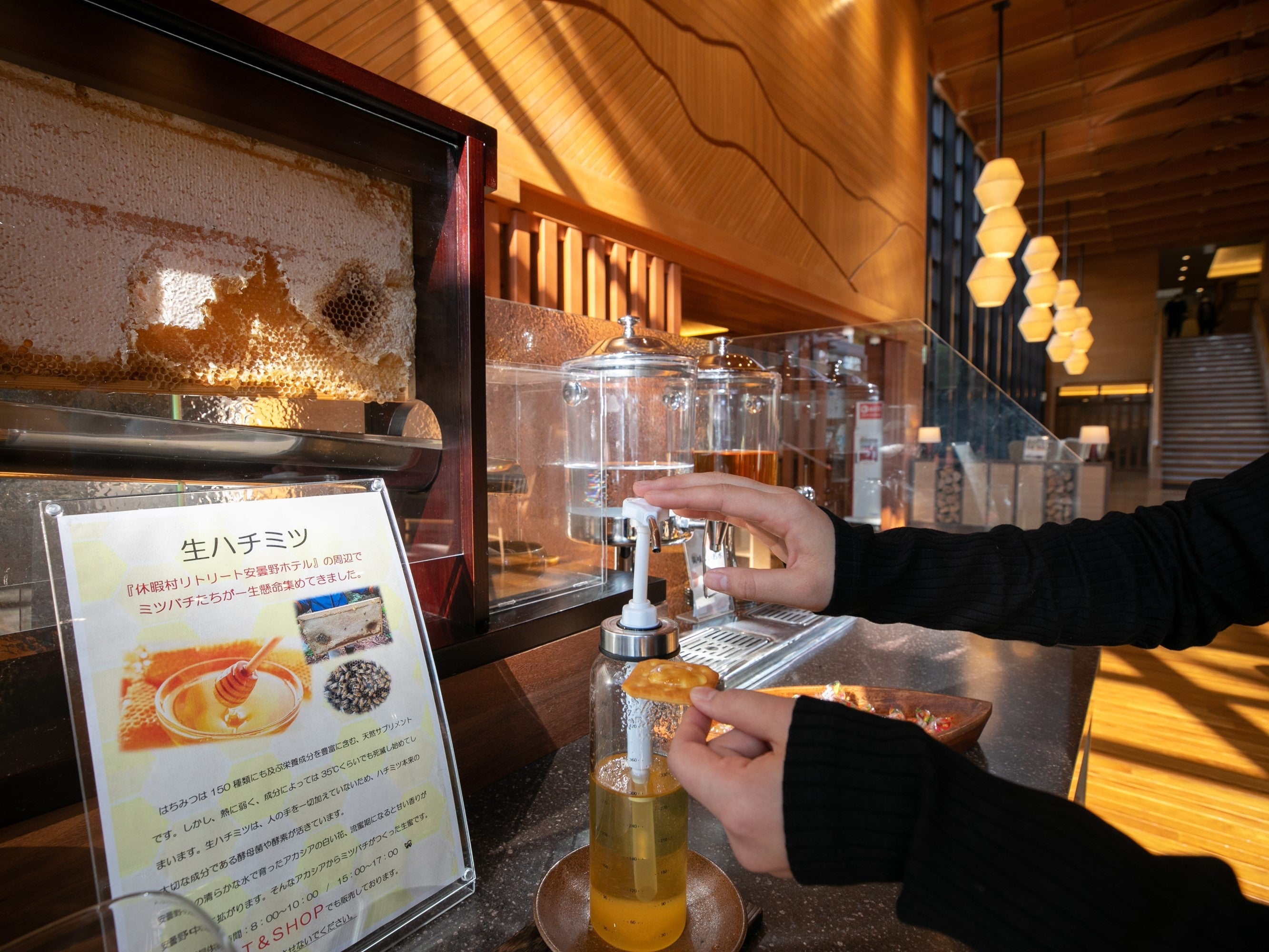 養蜂飼育戸数日本一の長野県 休暇村リトリート安曇野ホテルで採取した とれたて 蜂蜜を10月日より提供 巣箱に蜜を集めるミツバチの様子もご覧いただけます 自然にときめくリゾート 休暇村のプレスリリース