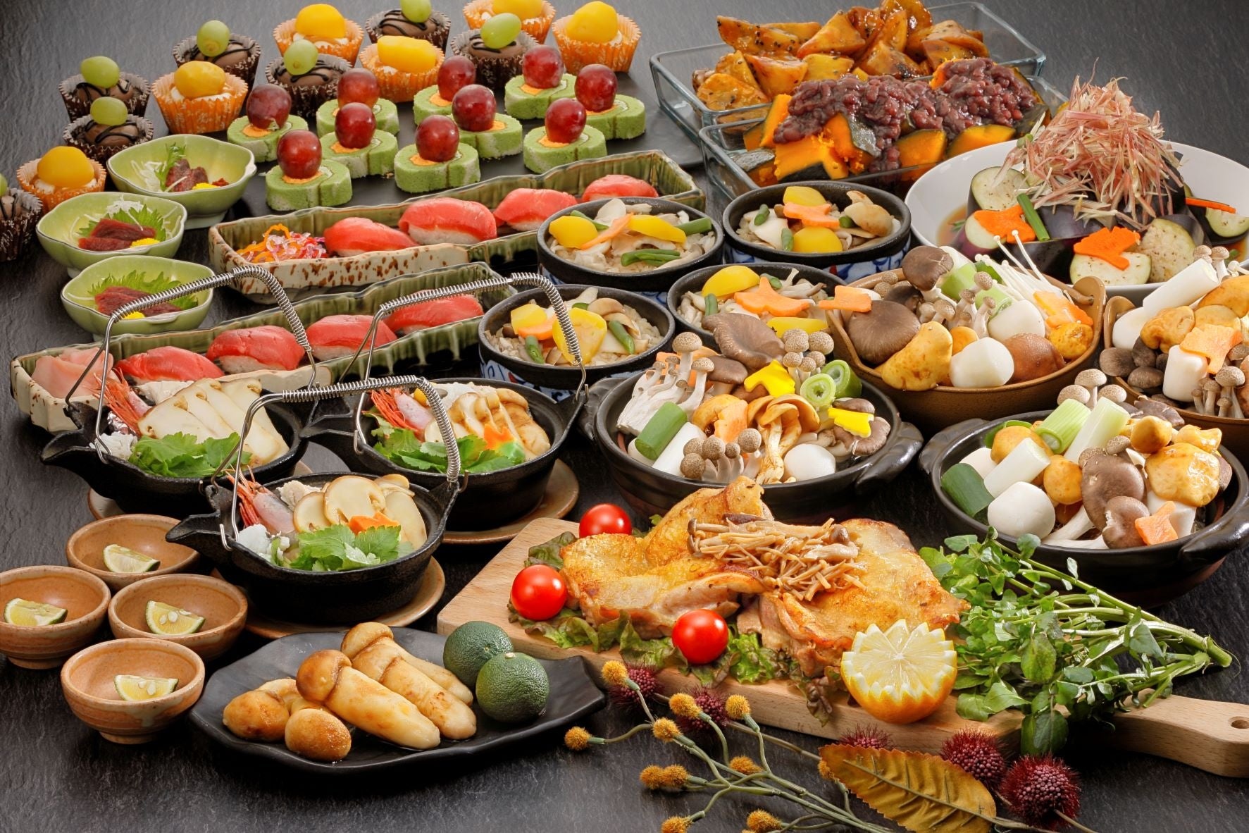 東北の秋の素材を集めたプレミアム ビュッフェをご用意