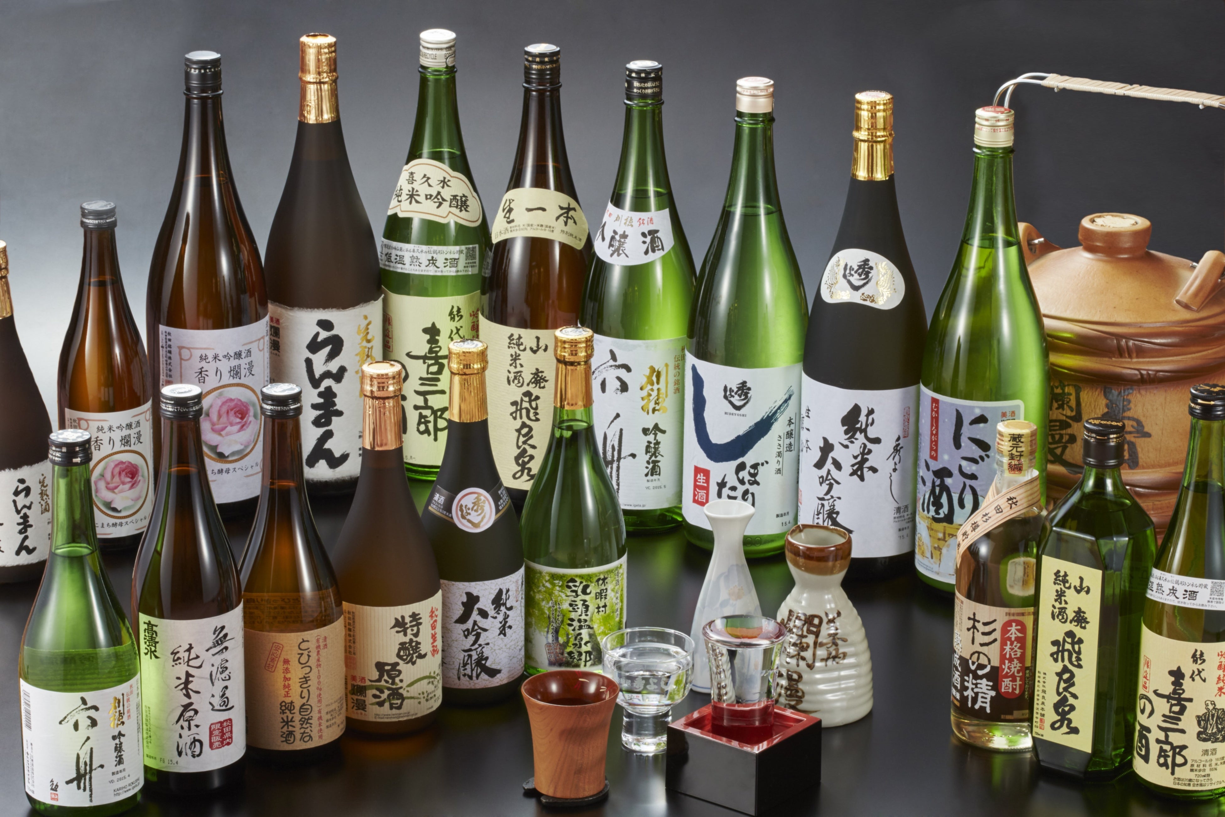 夕食で楽しめる秋田自慢の地酒