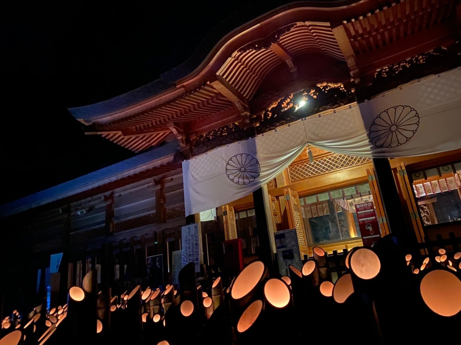 穂高神社「神竹灯」