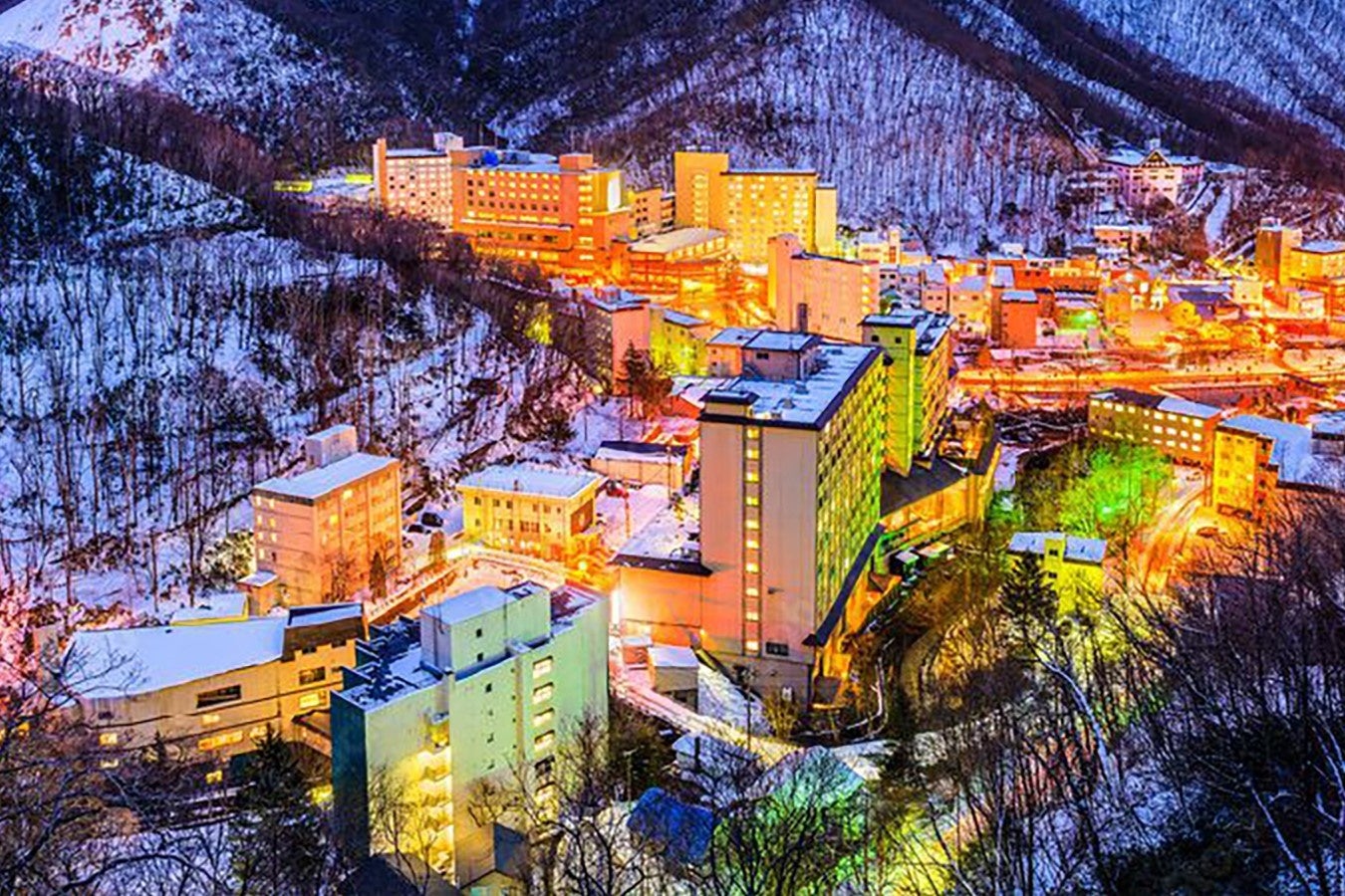 　イメージは登別温泉の夕景