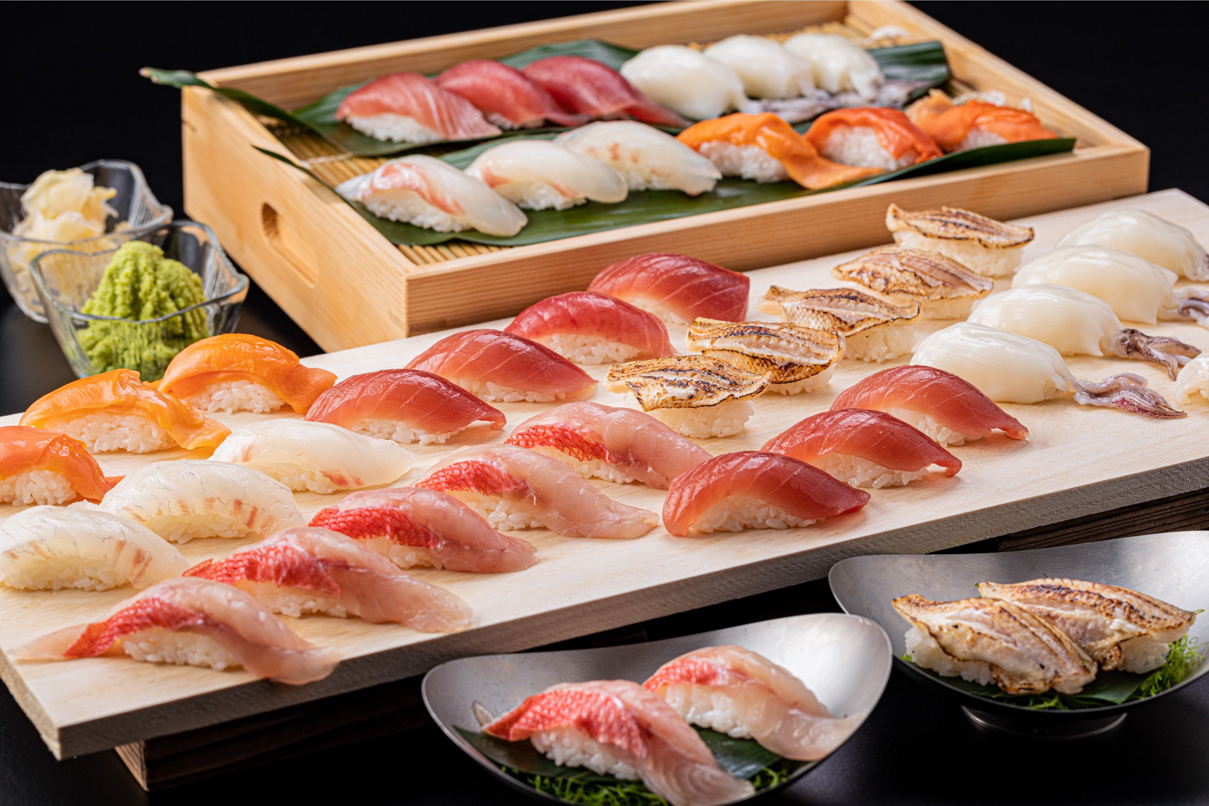 金目鯛をはじめとした鮮魚の握り寿司