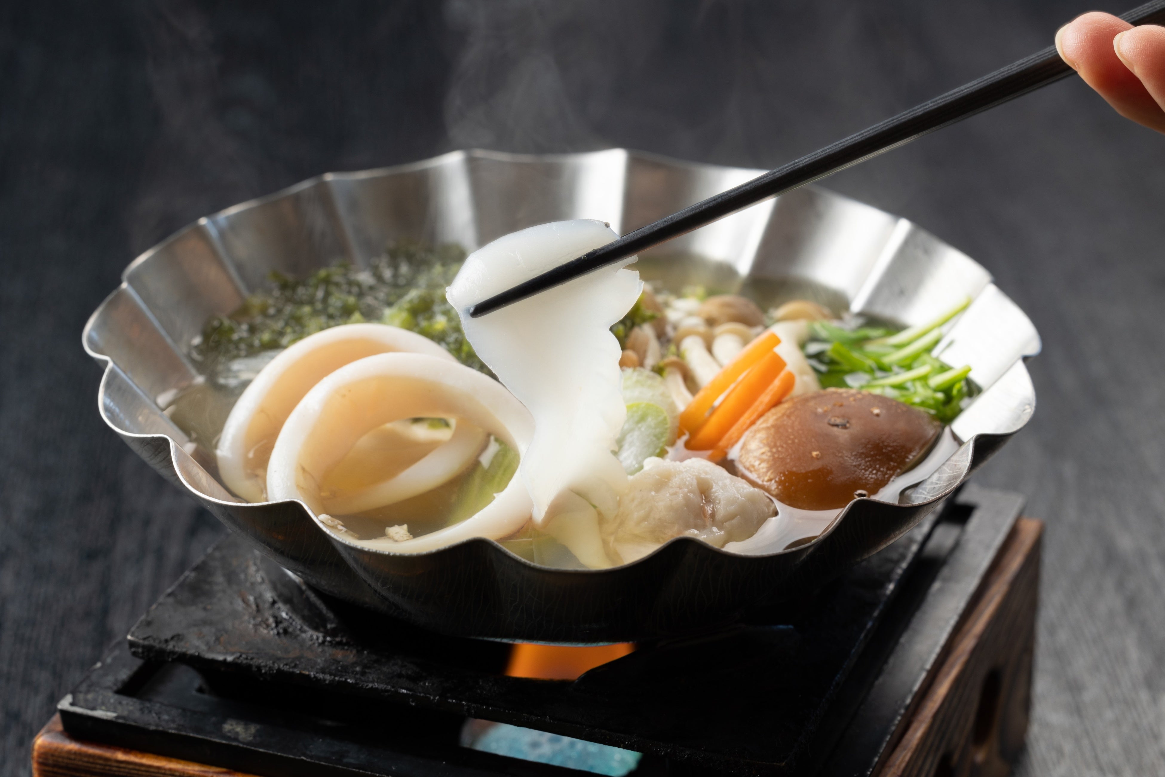 真イカあおさ鍋