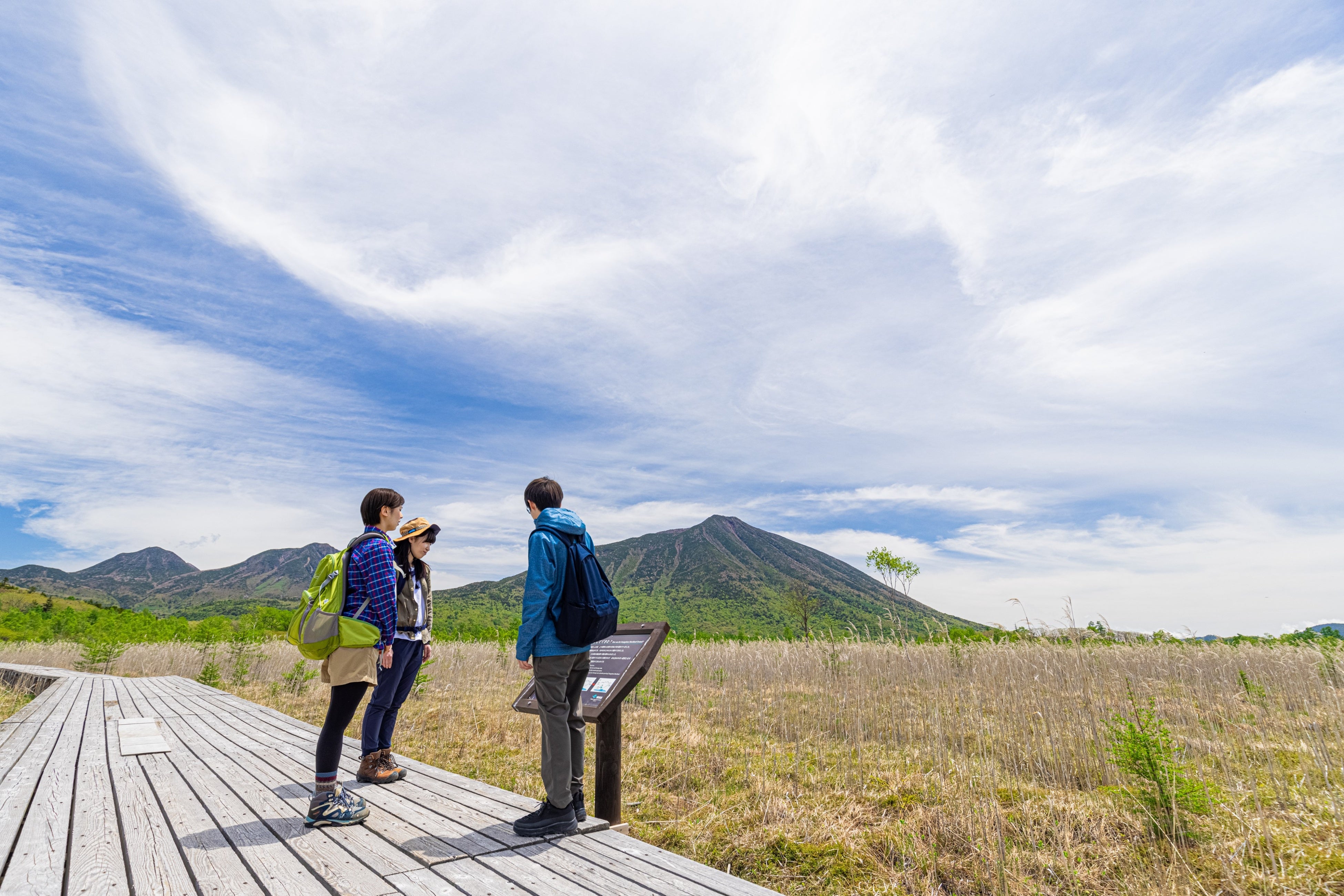 戦場ヶ原からは雄大な男体山もご覧いただけます