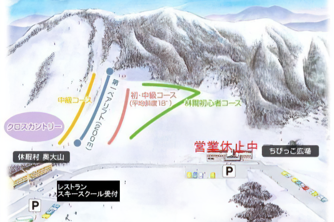 最大斜度２０度の穏やかなゲレンデはスキーデビューにピッタリです（レストハウス営業休止中）