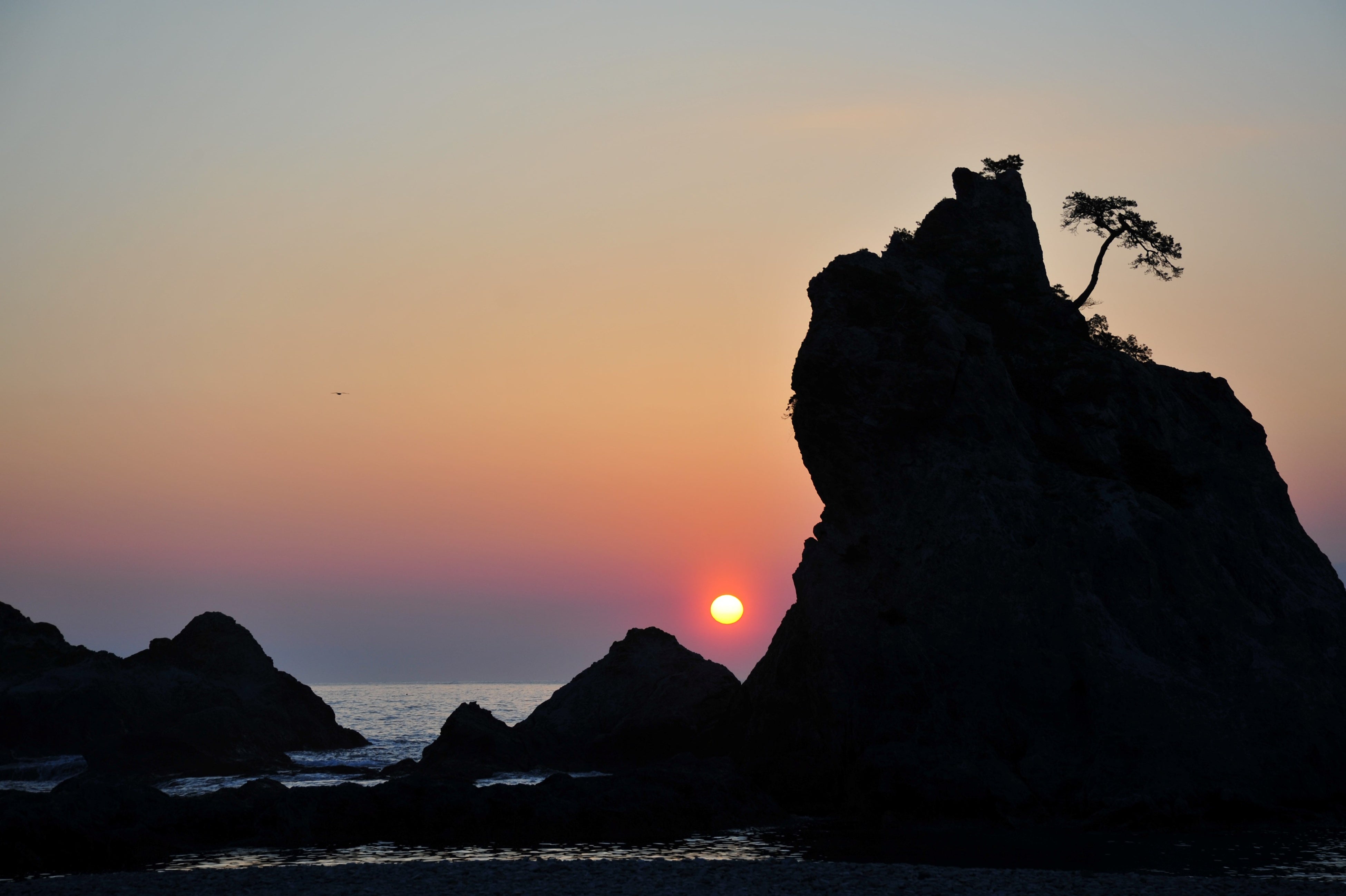 晴れの日が多く、空気が澄んで綺麗な日の出を見ることができる冬の三陸
