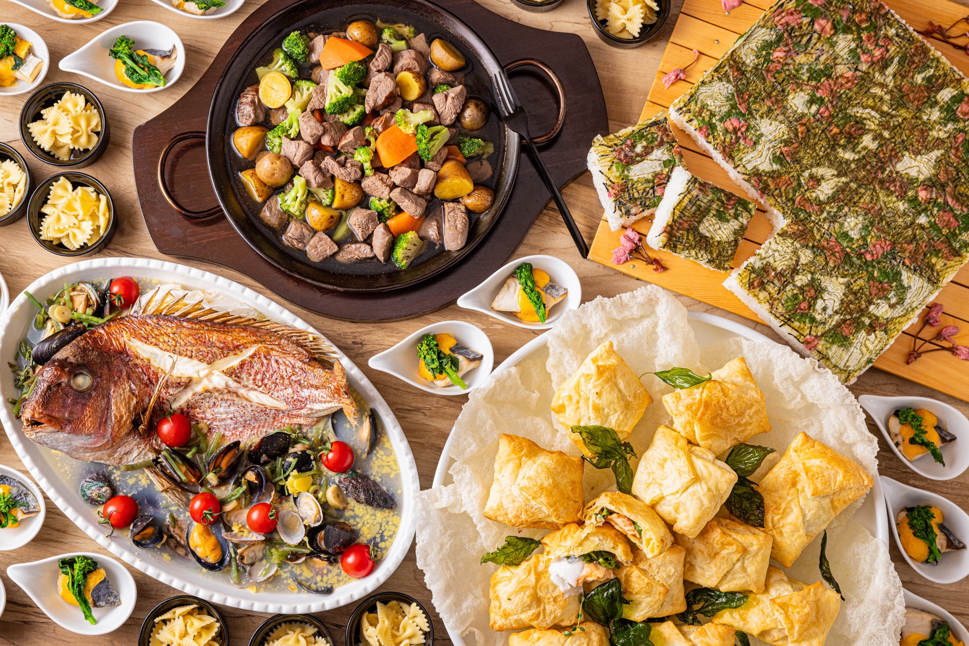 夕食「信州うまいもんビュッフェ」