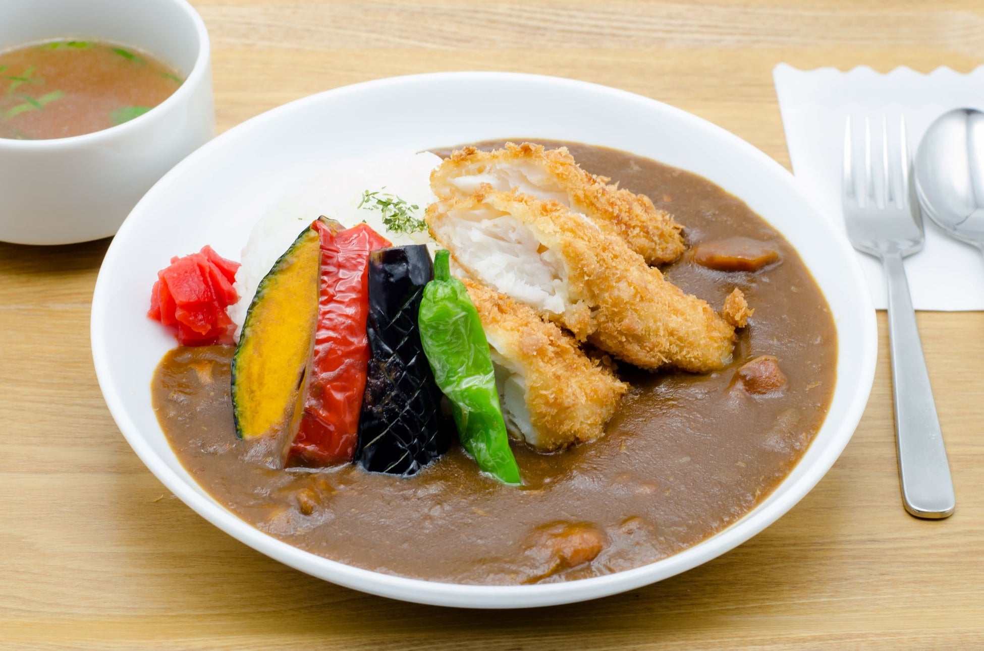 三陸味処 三五十 三陸タラフライカレー980円