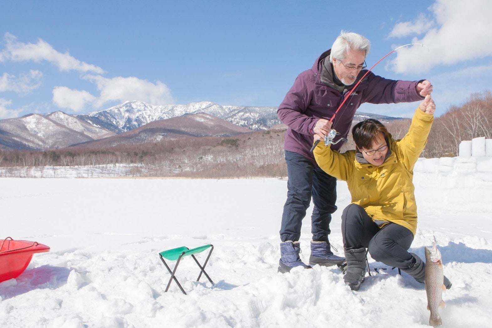 雄大な風景のバラギ湖（ニジマスが釣れることも）