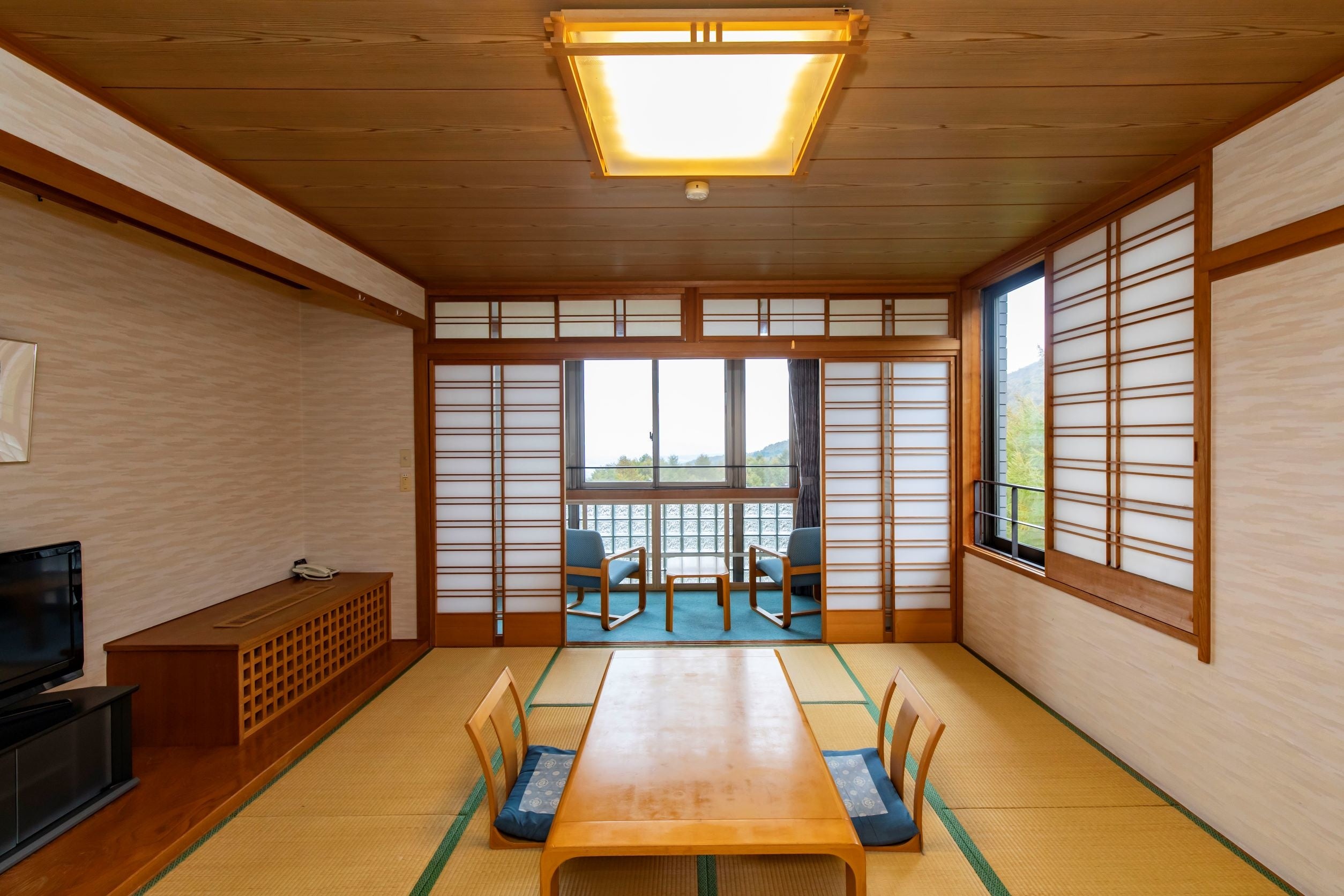 山並みを一望できる和室