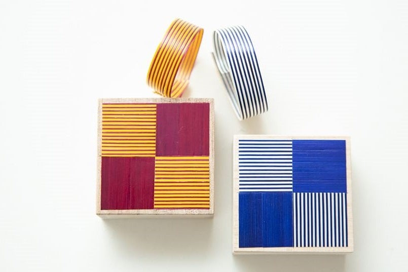 麦わら細工のペンダントトップ