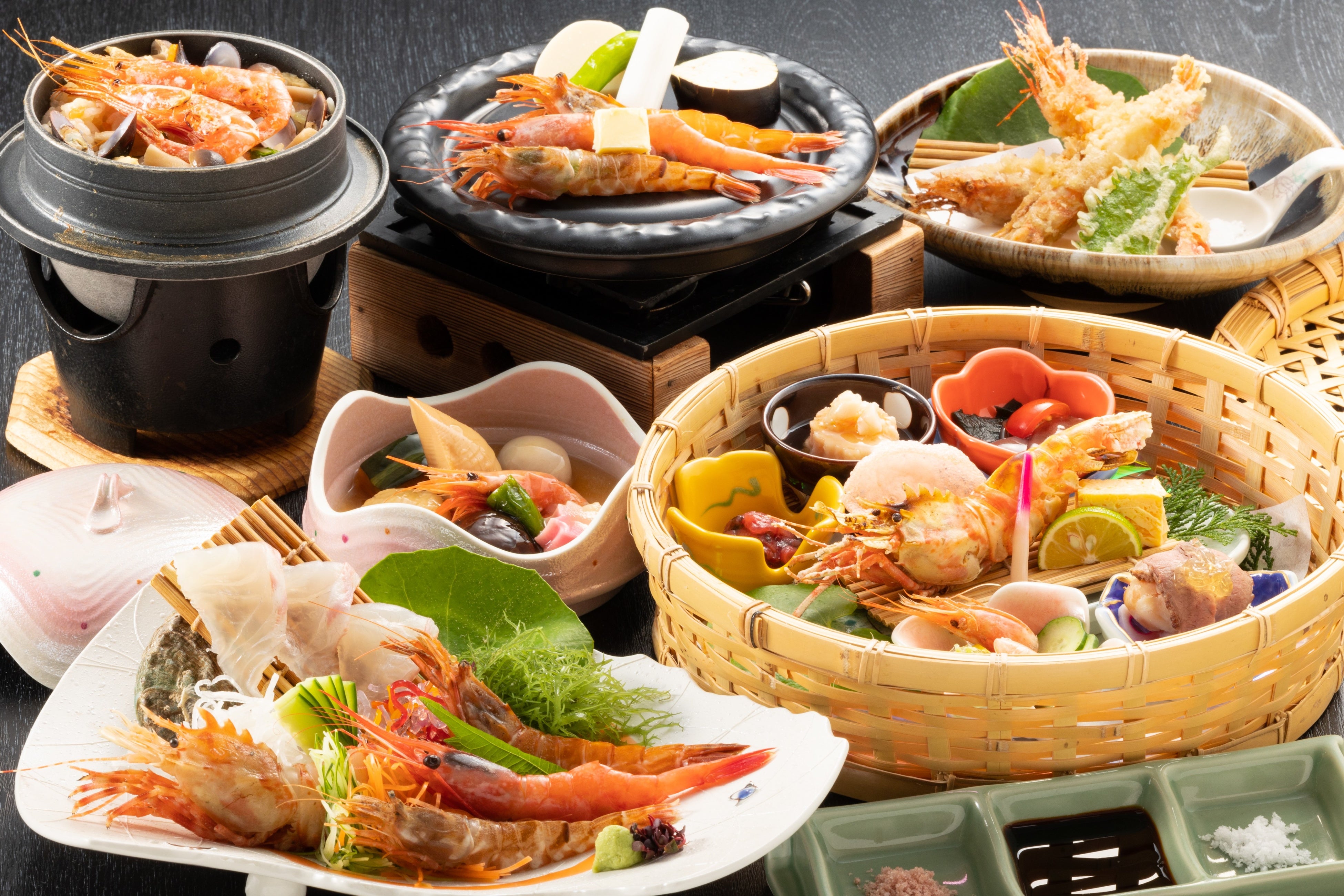 「幻の鬼海老と地海老会席」