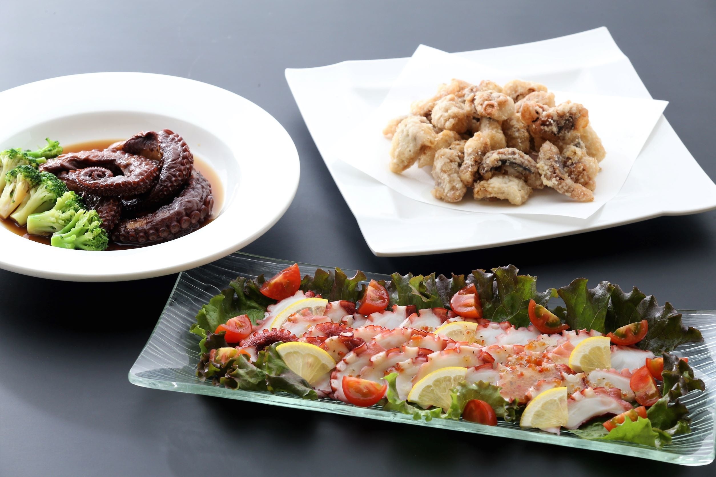 エビやカニを食べて育った美味しい蛸の料理