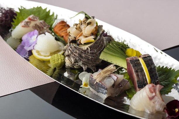 新鮮な魚介類のお造り