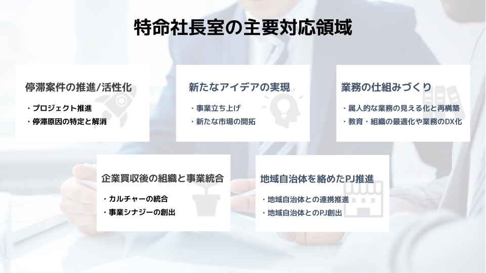 特命社長室®の対応領域