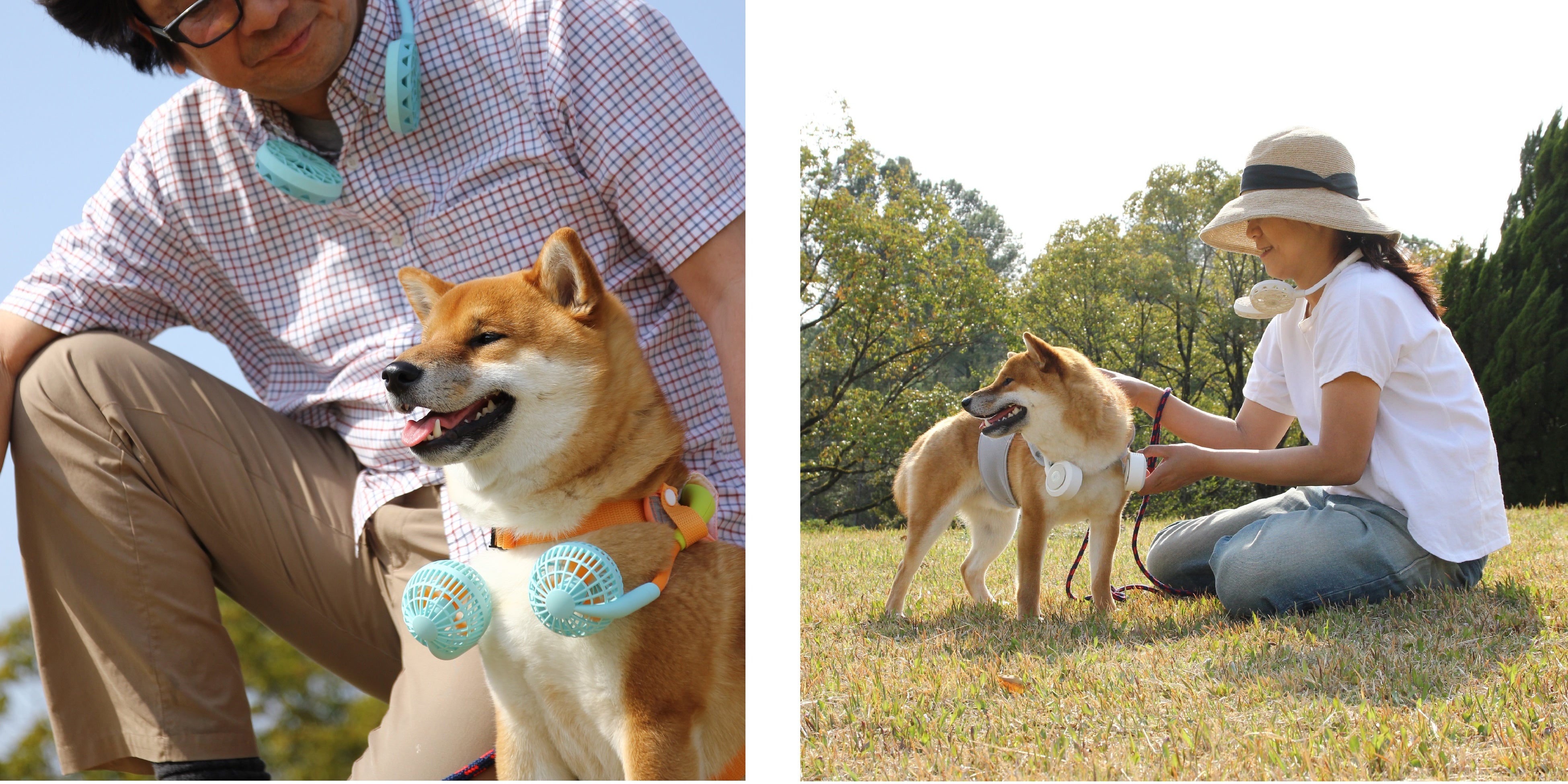 市場 ワンちゃん専用 犬服 ペット用 熱中症対策 犬用 ミニファン ネックファン ダブルファン ドッグウェア扇風機セット 5 5時間使用