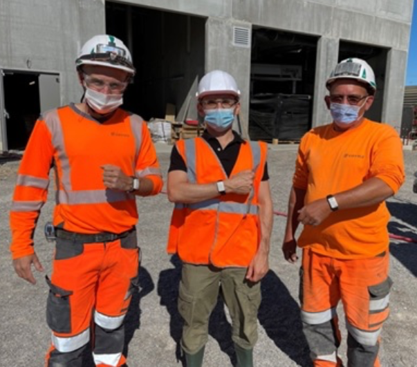 フランス大手建設会社エファージュの南フランスの実証現場にて