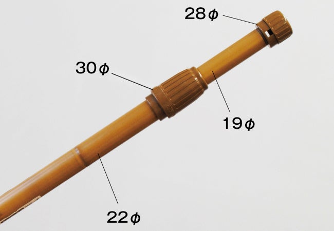 2段伸縮3mのぼりポール 竹風タイプサイズ