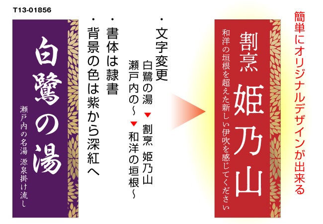 デザインサンプルの変更事例