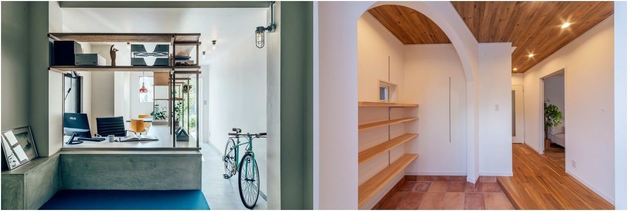 リノベーション・オブ・ザ・イヤー2021受賞作品より住宅事例イメージ（左：株式会社アートアンドクラフト事例、右：株式会社まごころ本舗事例）