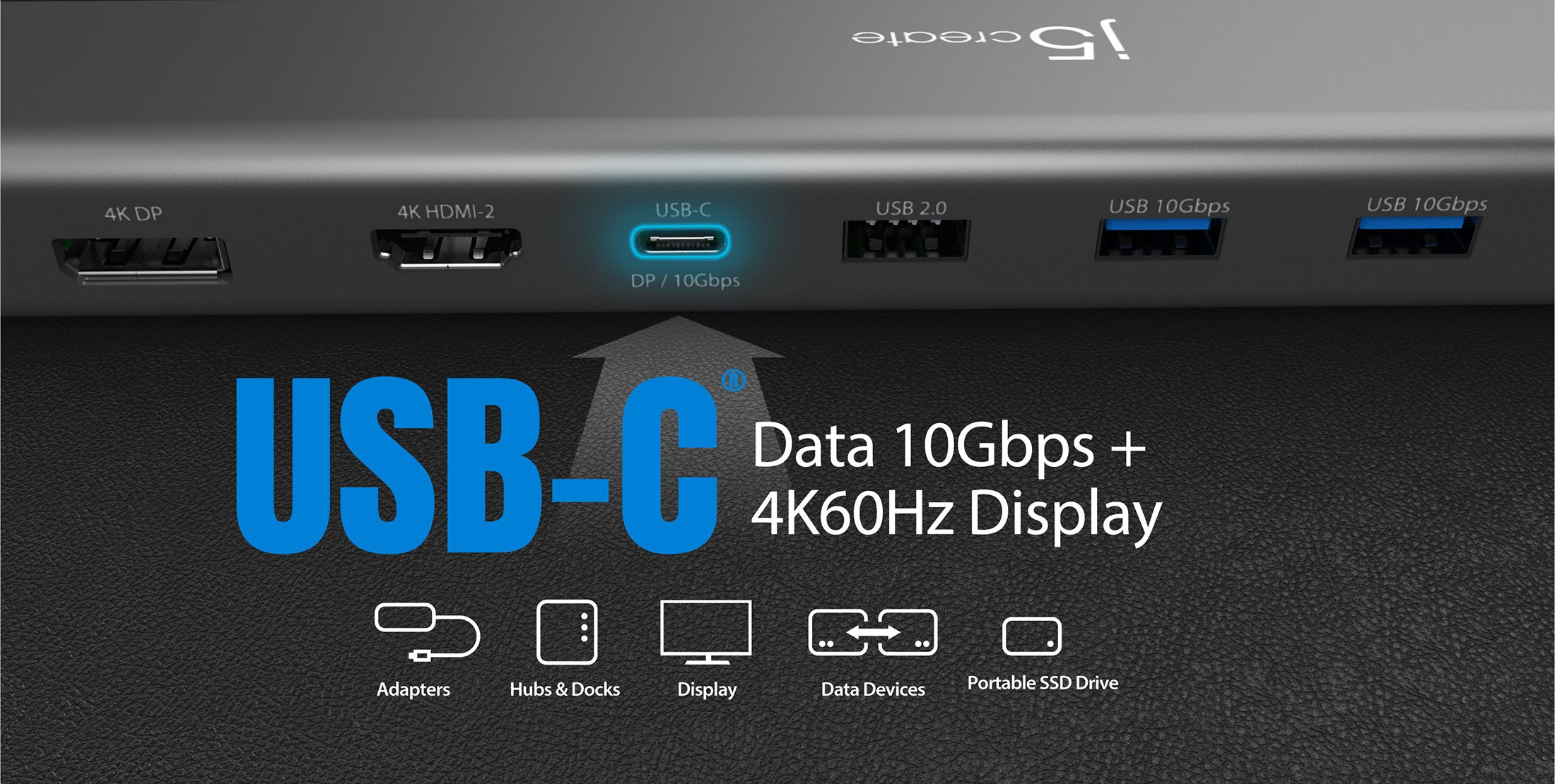 j5create、USB-Cモニターやスマートグラスにも接続可能。USB4