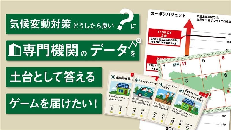温暖化対策ゲーム、製品化決定!300万円達成で地域を救え 温暖化対策ゲーム、製品化決定!300万円達成で地域を救え