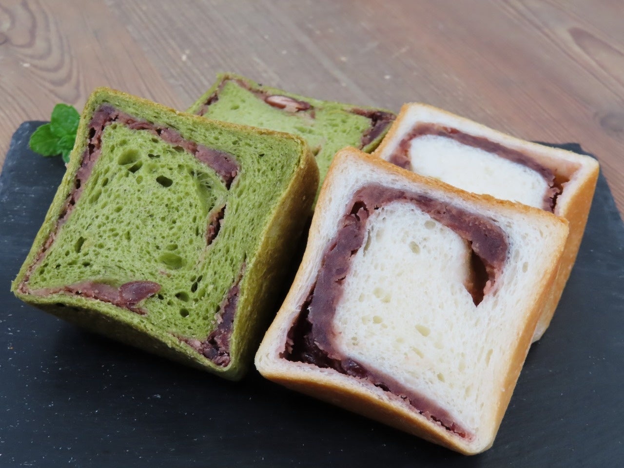 ミニ食パンあんこ＆抹茶あんこ