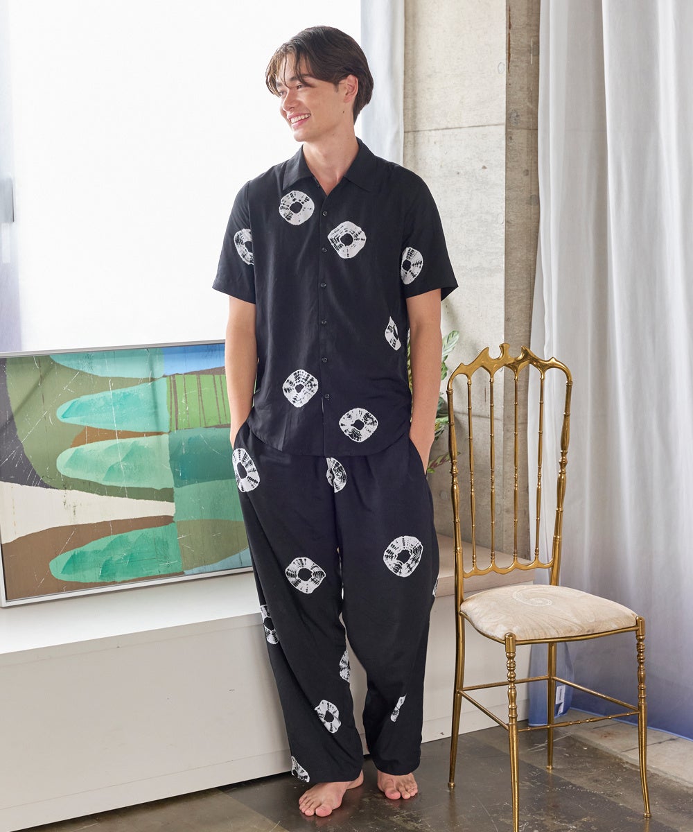 BLACK SHIBORI SUMMER NIGHT PYJAMA