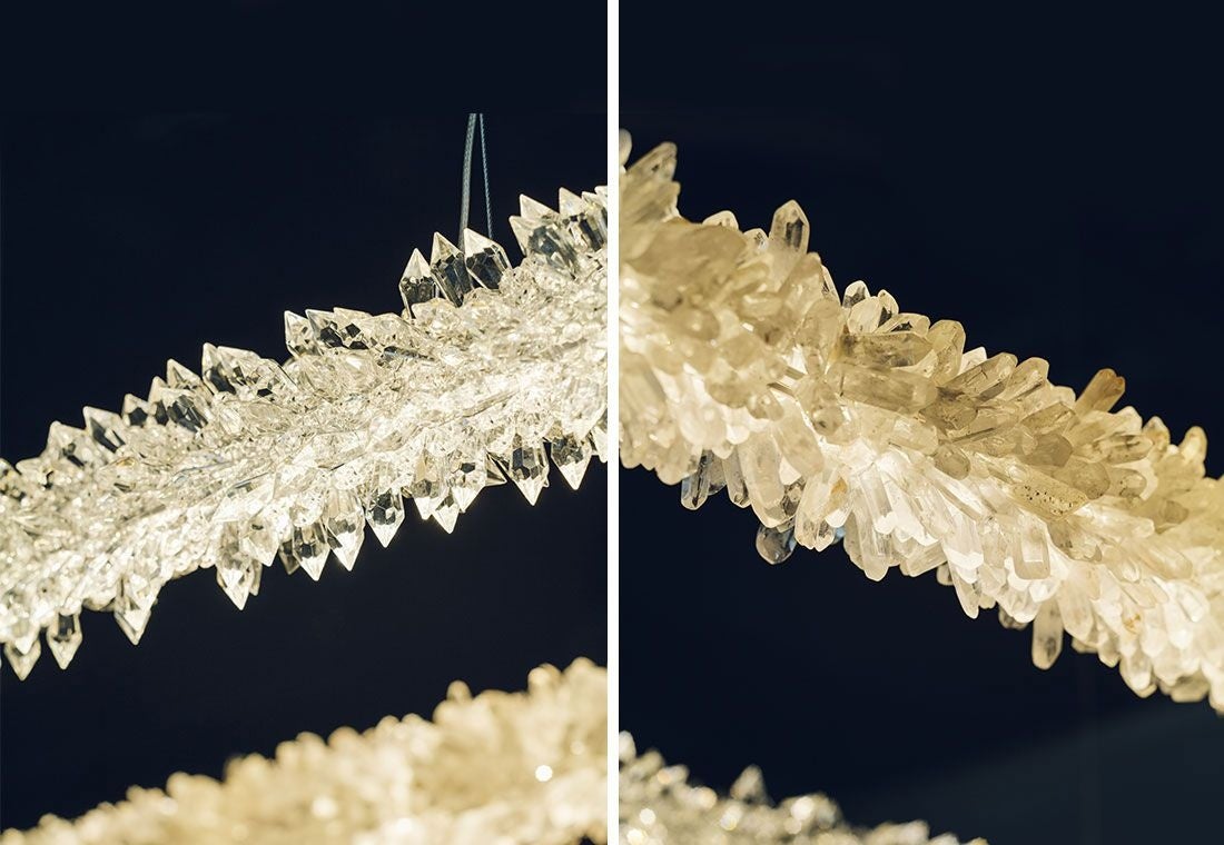 （左）クリスタルガラス（右）ナチュラルタイプ