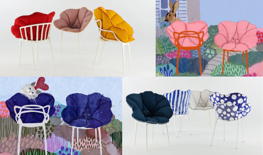 Kartell名作チェアを「アームチェア」へ進化させる専用クッション Kartell名作チェアを「アームチェア」へ進化させる専用クッション