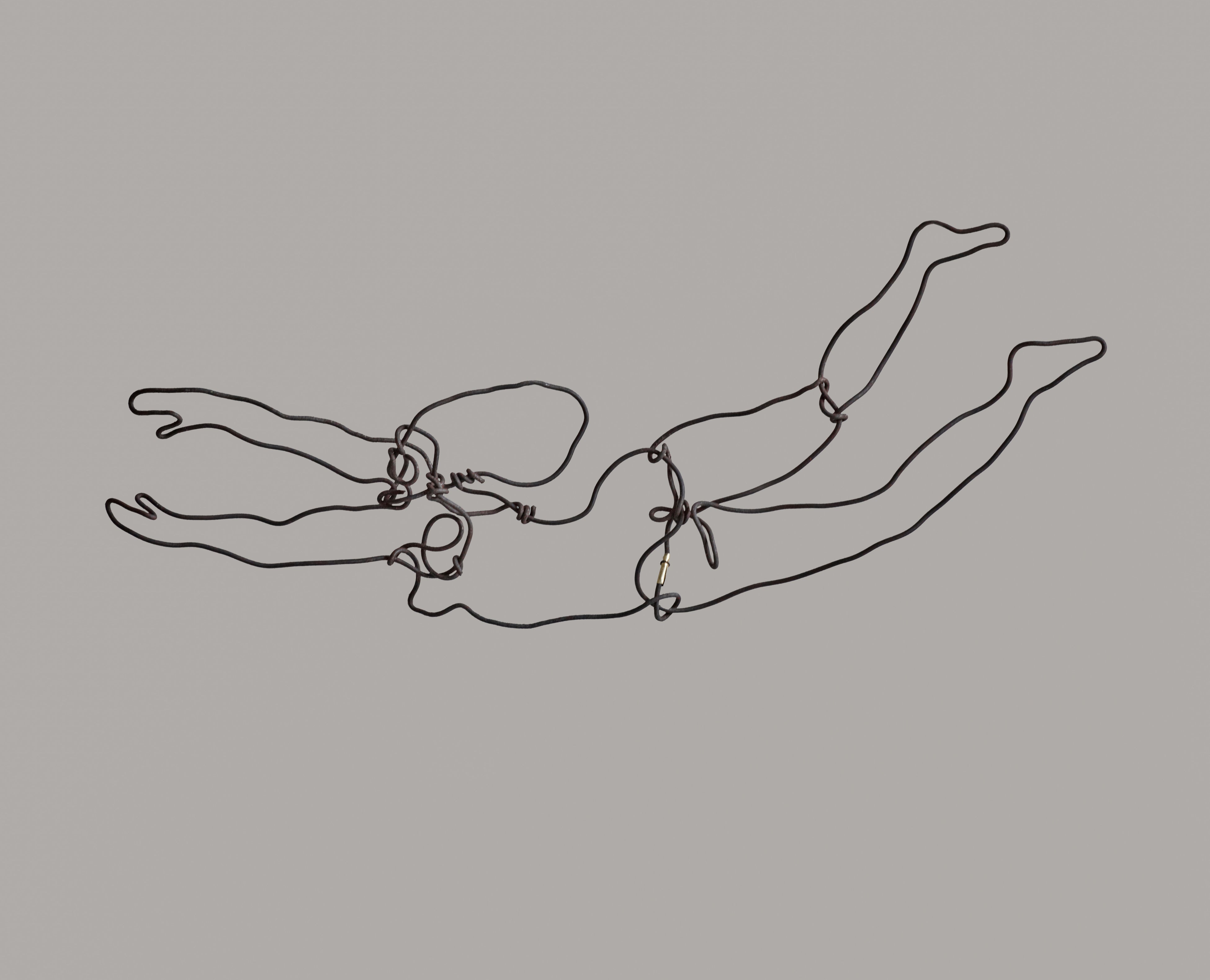 プールに飛び込む人をモチーフとした作品