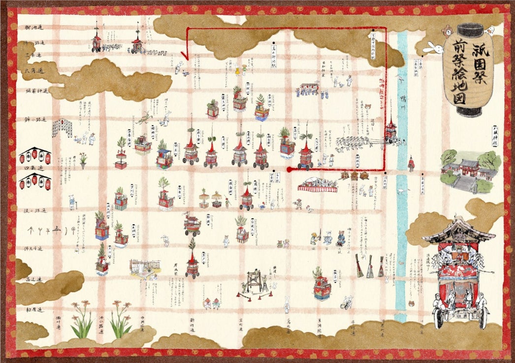Gion Festival's illustrated digital map returns for 2026 | نقشهٔ دیجیتالِ مصورِ جشن گیون برای ۲۰۲۶ بازمیگردد