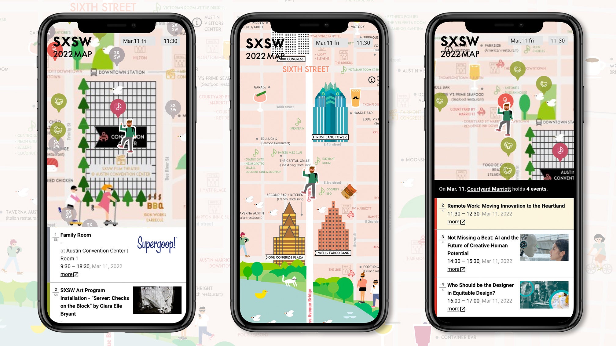 オースティンの魅力たっぷりなマップでリアルタイムでイベントが見つかる
