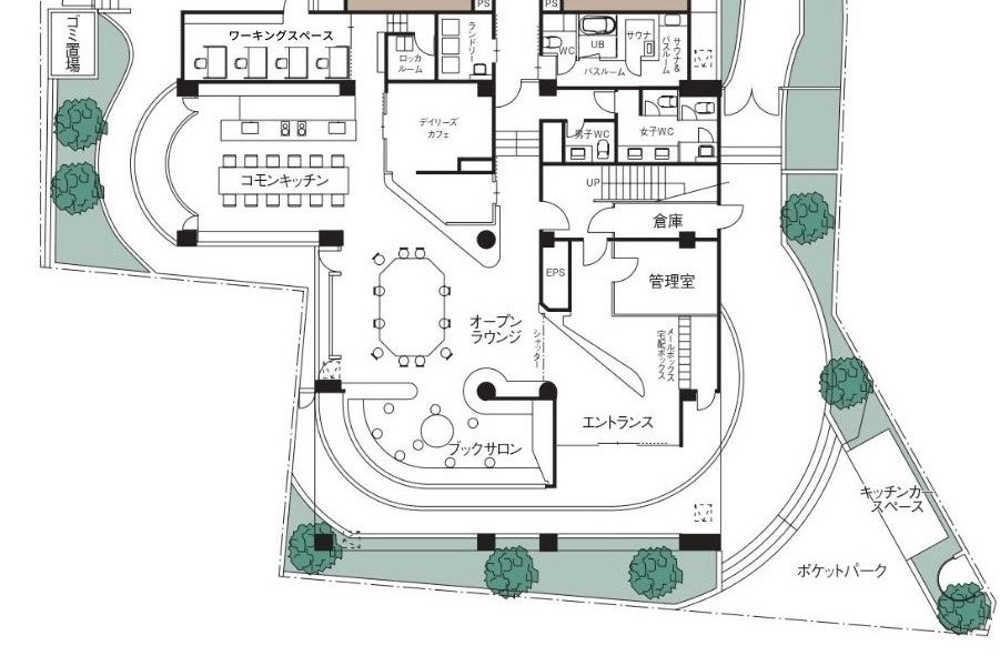 1F共用部平面図　