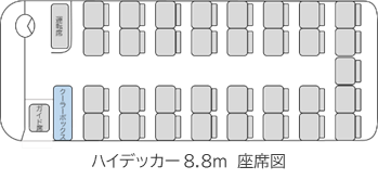 観光バス(8.8m) 座席図