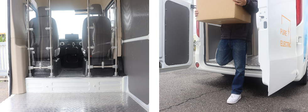 ウォークスルー構造を採用。スムーズな積み下ろしが可能　　女性やシニアの方も乗り降りがしやすい低床フロアー