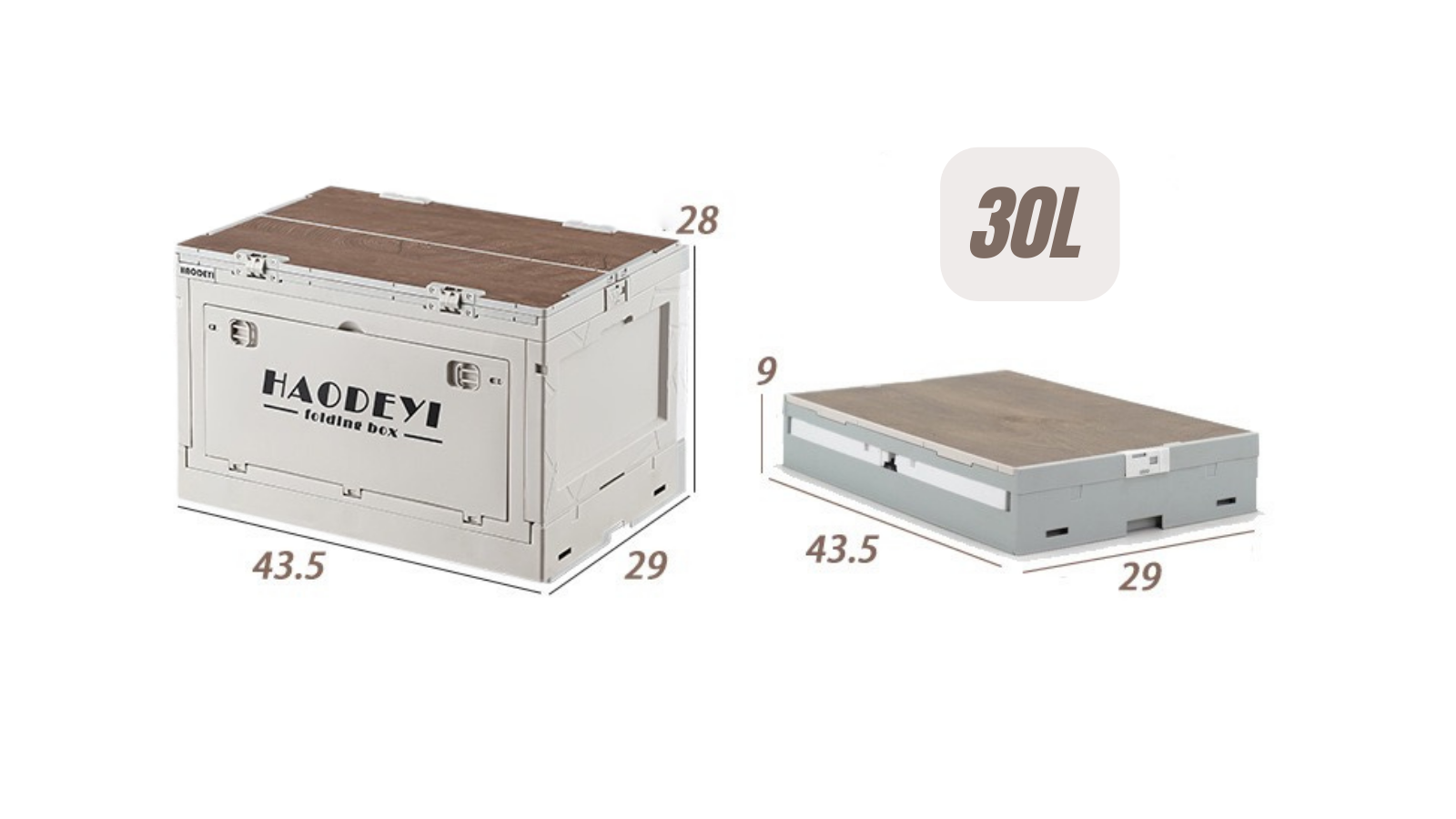 【新品未使用】HOADEYI 4WAY折りたたみコンテナボックス50L、30L おしゃれで超優秀な収納ボックスが流行りそう？！HOADEYI