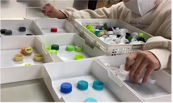 社会福祉協議会での色分けの様子