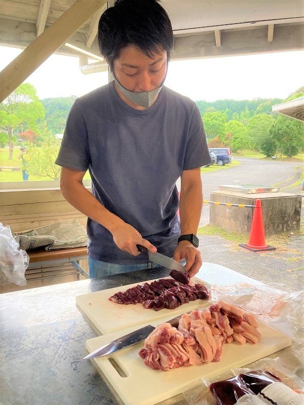 ジビエは最終日のBBQで実食しました