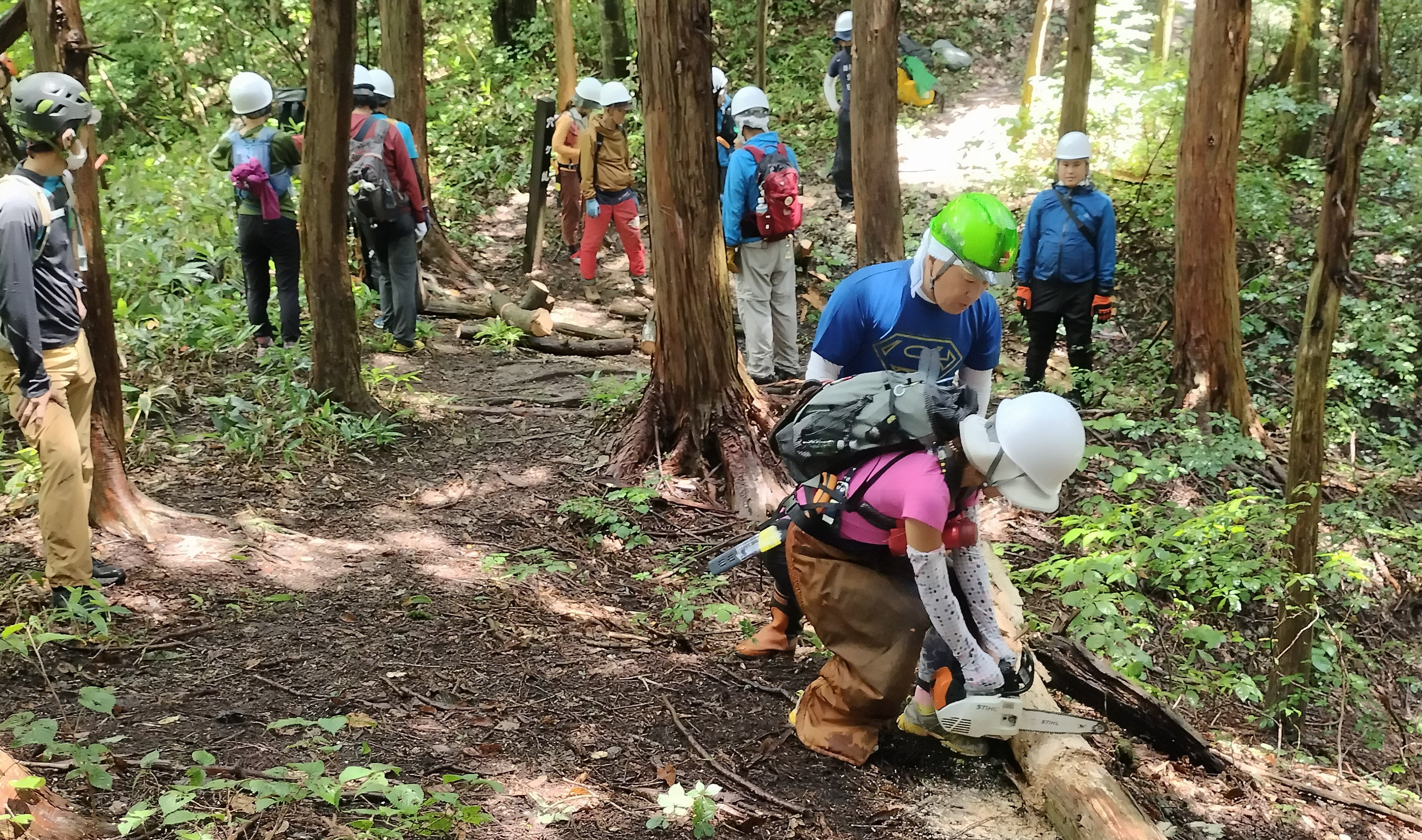 ランナーも自然環境保全に参加！